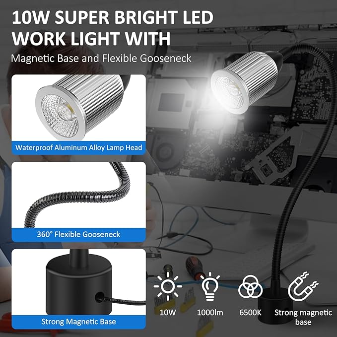 10W Magnetic Machine LED Work Light - Image 2