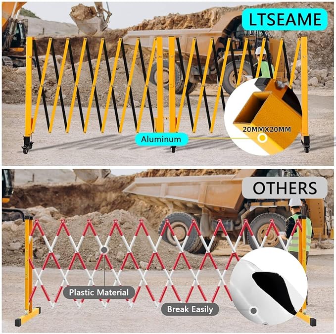 16FT Industrial Expandable Barricade Folding Security Gate - Image 5