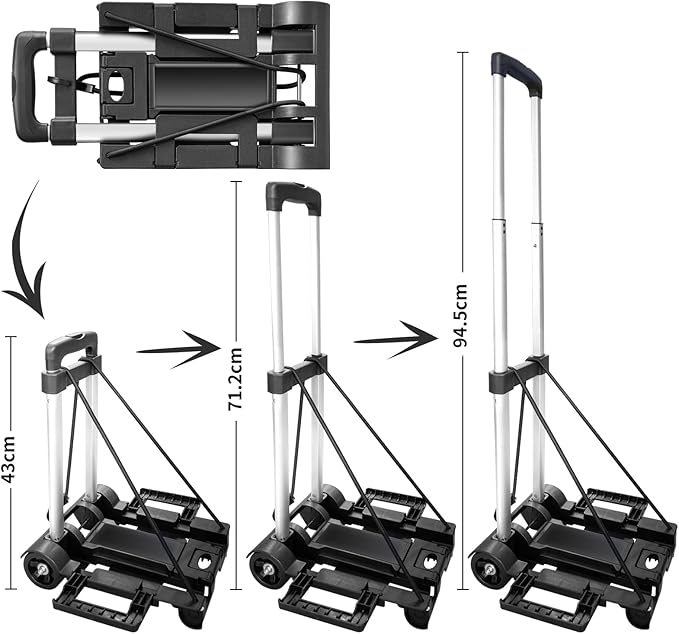 Aluminum Folding Hand Trucks, Small Folding Hand Truck Dolly - Image 4