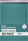 Green Poly Bubble Mailers 8.5x14.5 inch #3 | Self Seal Padded Envelopes | by MAILERVIEW