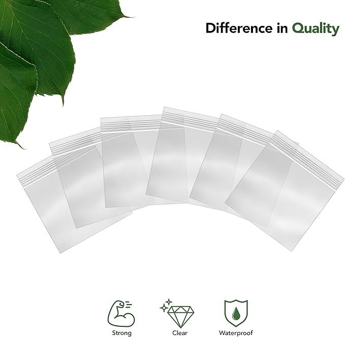 Zip Bags – 4x4 Inches, 2 Mil – Clear Plastic Reclosable LDPE Poly Baggies - Image 3
