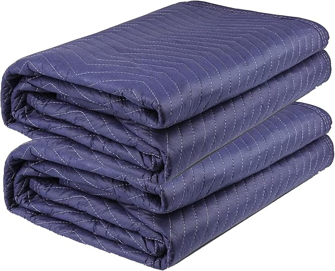 2 Pack Moving Blankets Heavy Duty 80"x72" Quilted Packing Blankets by Unknown