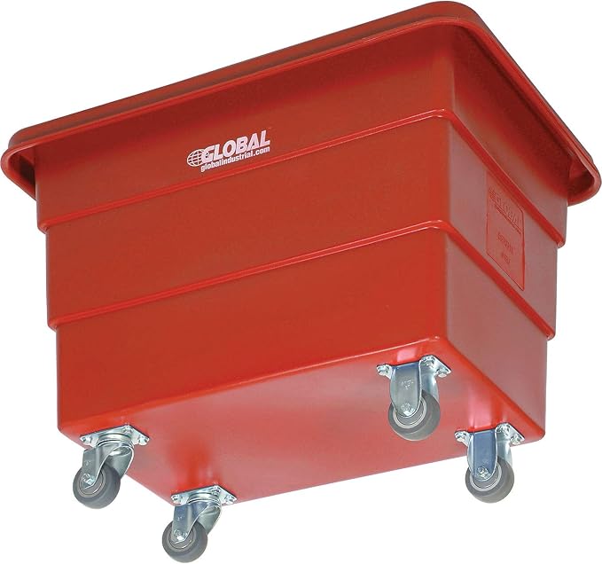 Global Industrial 6 Bushel Plastic Bulk Box Truck, Direct Mount Base, 500 lbs. - Image 9