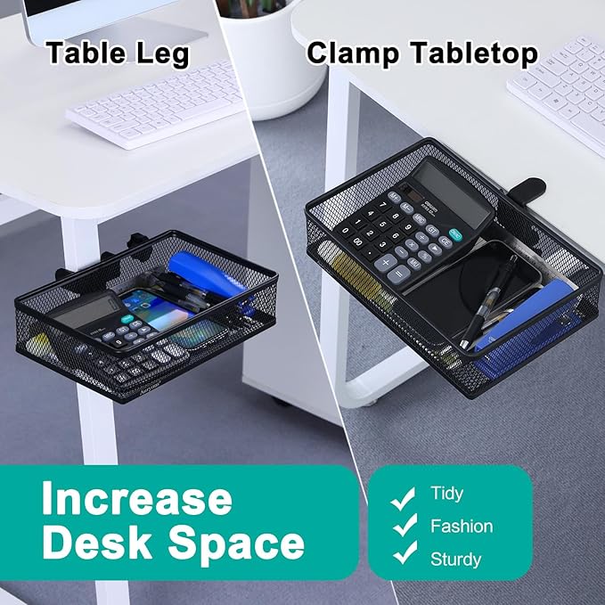 Clip-on Drawer organizers, desk organizer, can be clipped around the table to - Image 2