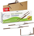 OLYMPX 100 Pcs of 1” Capacity Premium Self Adhesive Prong Paper Fastener Bases by Unknown