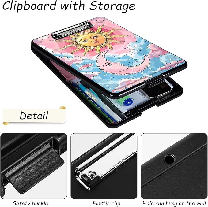Clipboard with Storage, High Capacity Plastic Storage Clipboard with Pen Holder - Image 3