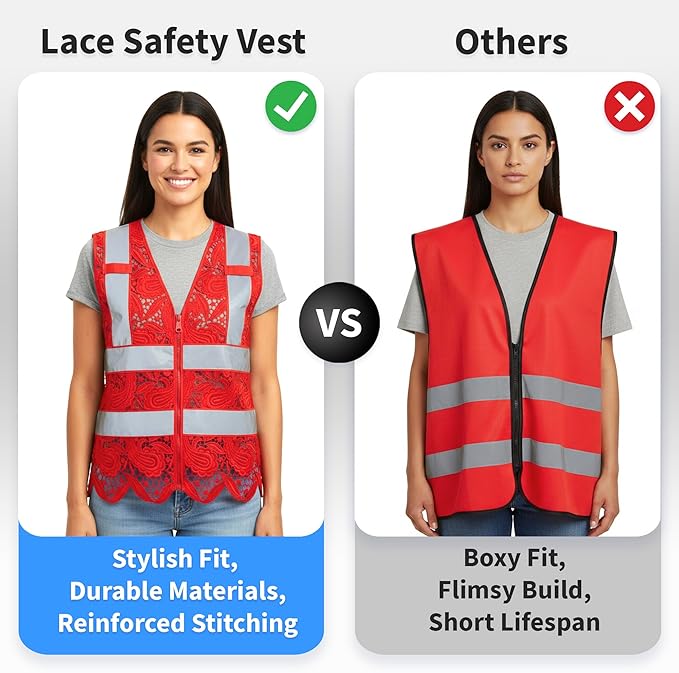 Lace-Mesh Safety Vest for Women & Men - Image 6