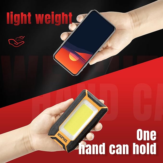 2-pack Magnetic Work Light, Rechargeable LED Flashlight, Portable Lights - Image 5