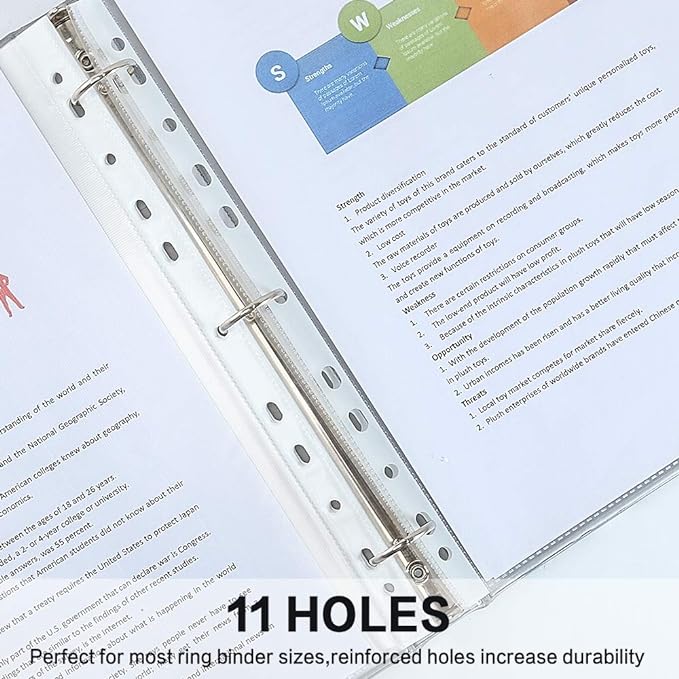 Sheet Protectors, HERKKA 900 Pack Heavy Duty Clear Plastic Page Protectors - Image 4
