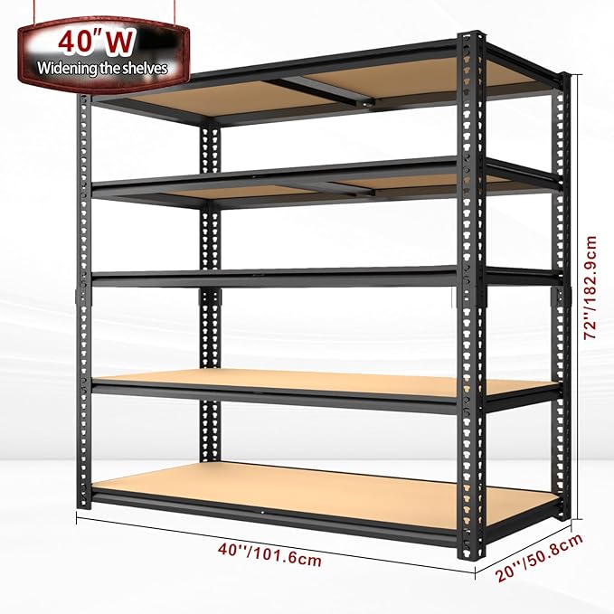 Garage Racks for Storage，5-Tier Adjustable Garage Shelving Storage Shelves - Image 3
