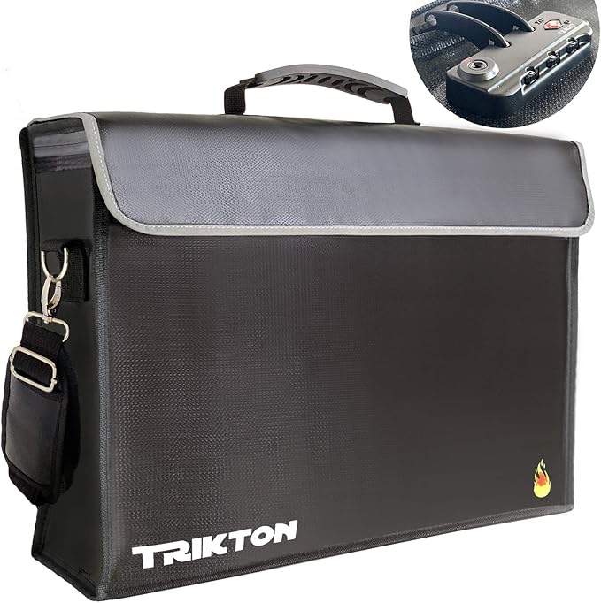 Fireproof & Waterproof Document Bag XXL 17.5x13x5 by TRIKTON