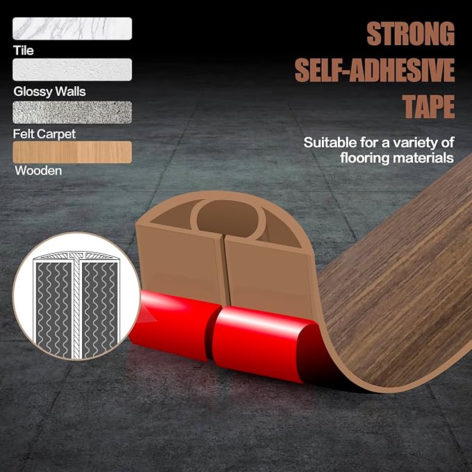 Floor Cord Cover Cable Cavity Self Adhesive Cord Hider Floor 3.3FT Floor Cable - Image 4