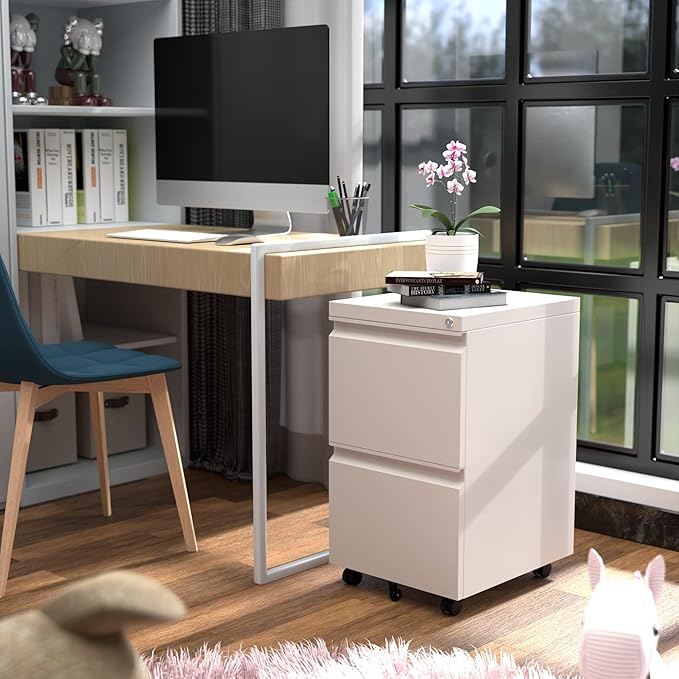 Aobabo 2 Drawer File Cabinet, Metal Filing Cabinet - Image 2