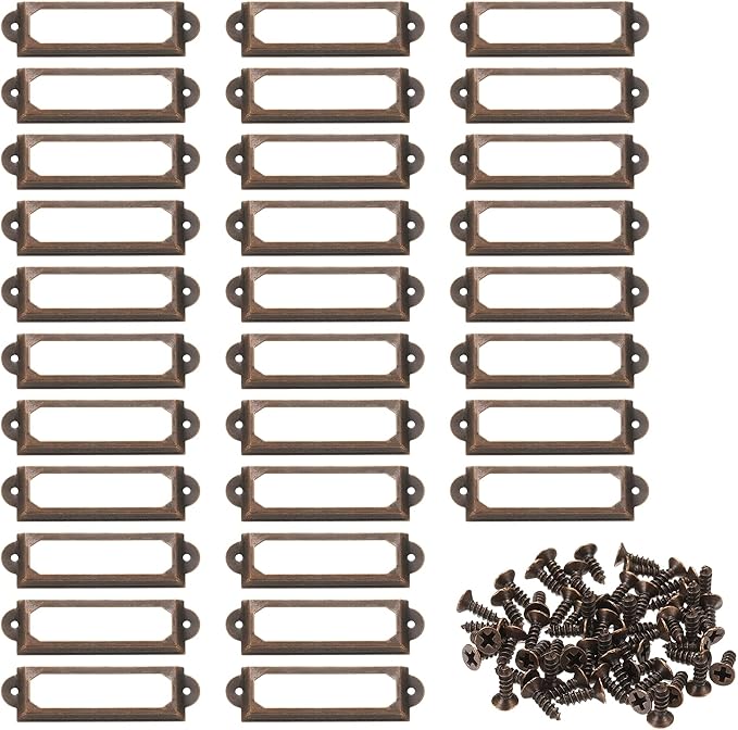 PATIKIL 60x17mm Metal Label Holders by PATIKIL
