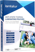 Anti-Static Thermal Laminating Pouches 9x11.5 Inches, Holds 8.5 x 11 Inch Sheets by Lamtetur