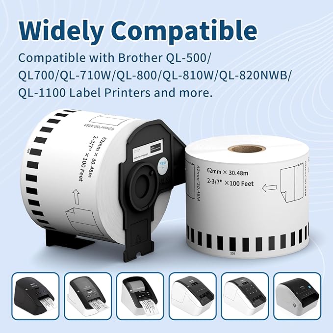 12 Rolls DK2205 Shipping Address Labels, Compatible - Image 4
