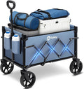 Sekey Wagon Cart with Wheels with 220LBS Capacity, Heavy Duty Wagon Carts by Sekey