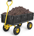 Homdox MAX 880 Lbs Garden Cart, Heavy Duty Foldable Mesh Steel Garden Wagon by HOMDOX