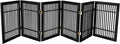 Pet Dog Gate Strong and Durable Freestanding Folding Acacia Hardwood Portable by Urnporium