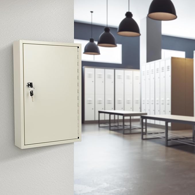 ORIENTOOLS Key Box Steel Key Safe Cabinet, Wall Mount Key Holder Lock Box - Image 2