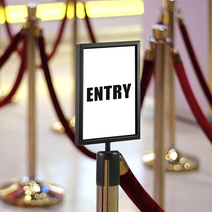 Taiyin 8 Pcs Stanchion Sign Holder Double Sided Sign Frame - Image 4