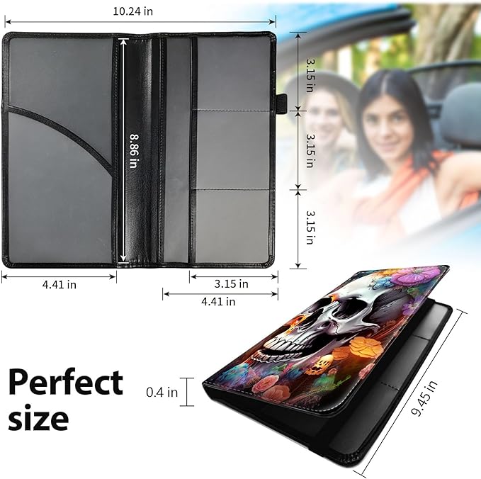 Car Registration and Insurance Holder, Leather Car Glove Box Organizer - Image 5