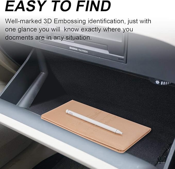 Cacturism Car Registration and Insurance Holder, Vehicle Glove Box Car - Image 6