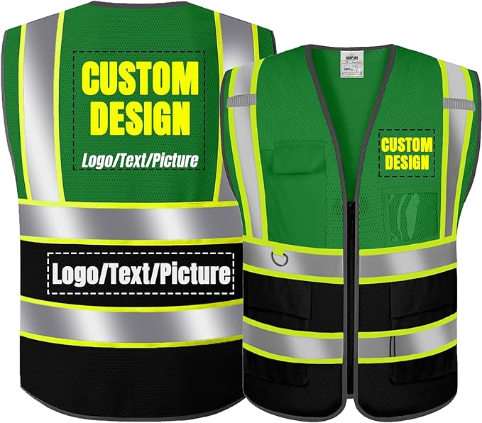 BeautyWill Custom Logo Safety Vest Class2 High Visibility Reflective Vest by BeautyWill