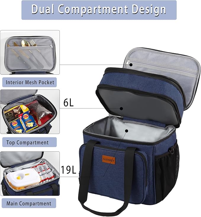 Expandable XLarge Lunch Box, Insulated Heavy Duty Lunch Bag Waterproof - Image 2