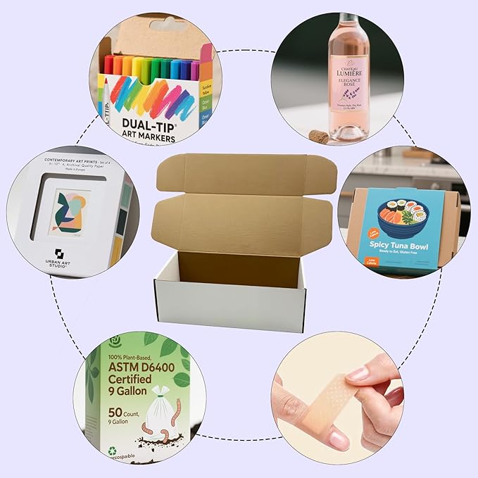 12x6x4 inches Shipping Boxes Set of 20, Holidays Gift and Small Business Giving - Image 3