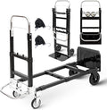 Upgraded 3 in 1 Folding Hand Truck, 600lbs Capacity, Heavy Duty Convertible by ZROECWT