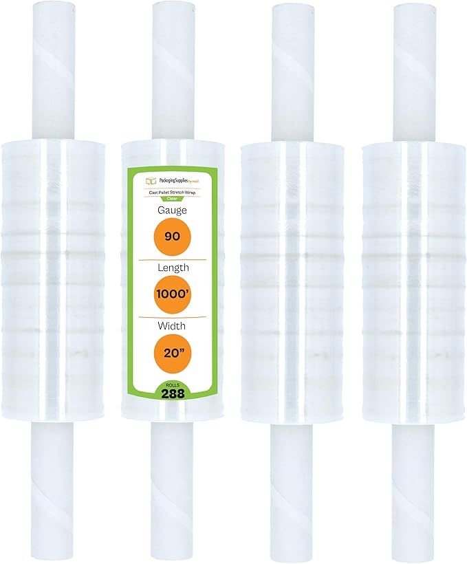 PSBM 288 Rolls 20 Inch x 1000 Feet 90 Gauge Stretch Film/Wrap - Image 2