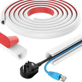 78 Inch Wall Cord Hider, Silicone Self Adhesive Cable Hider Cord Cover by UOMTFAI