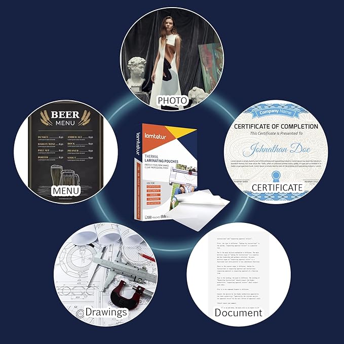 Thermal Laminating Pouches 9"x11.5" Inches, Holds 8.5 x 11 Inch Sheets - Image 9