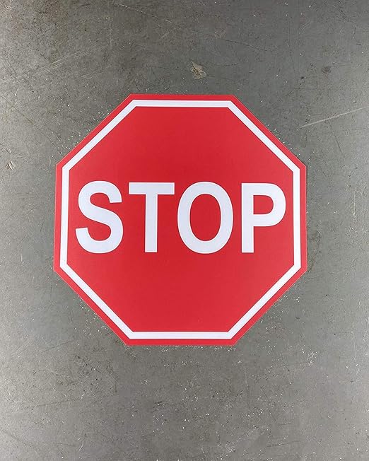 "Stop" Durable Laminated Vinyl Floor Sign- Sign by Graphical Warehouse- 5S - Image 2
