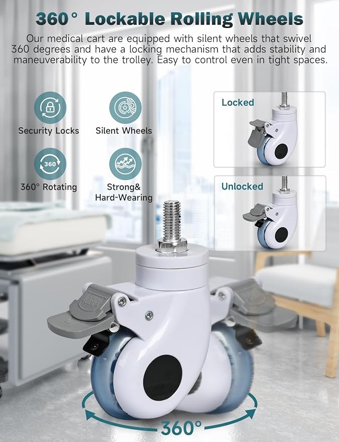 Mobile Trolley Cart for Portable Ultrasound Imaging Scanner Vehicle Trolley - Image 4