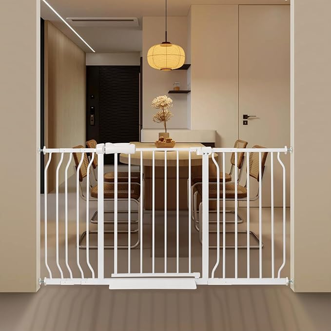 Extra Wide Baby Gate with Door Pressure Mounted 52.76-57.48 Inch, Child Baby by Unknown