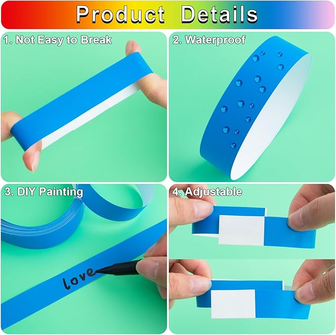 1200 Pcs Plastic Paper Wristbands - Image 6