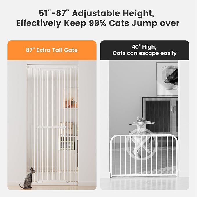 Gardner Pet 51"-87" Extra Tall Cat Gate - Image 4