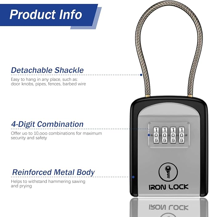 Iron Lock® Key Lock Box Portable - Image 5
