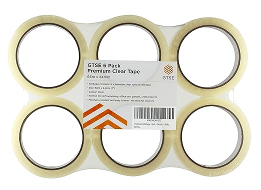 GTSE Premium Clear Tape, 1 inch x 217 feet, Strong Transparent Gift Wrap Tape - Image 2