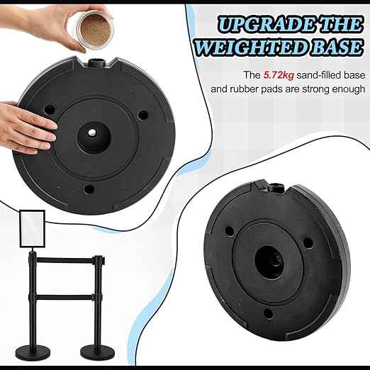 Therwen 6 Pcs Double Retractable Belt Barrier - Image 4