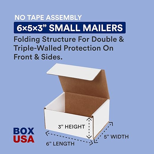 BOX USA Small Shipping Boxes 6"L x 5"W x 3"H, Gifts or Bulk Business Orders - Image 2