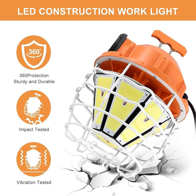 NS LED Temporary Work Light 250W Construction Lights 37500 Lumens, Linkable - Image 6