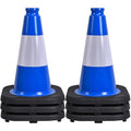 OrangeStar 12" Traffic Cones 6-Pack Blue Safety Cones by OrangeStar