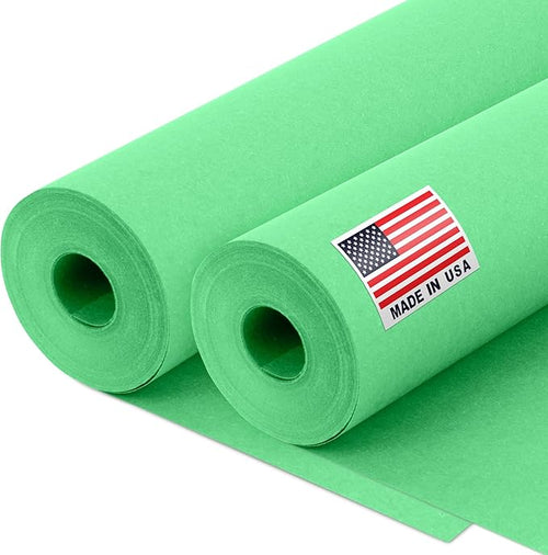 12" x 1200" Green Kraft Paper Roll, 45 lbs Thickness, Made in USA Colored Kraft by Paclord