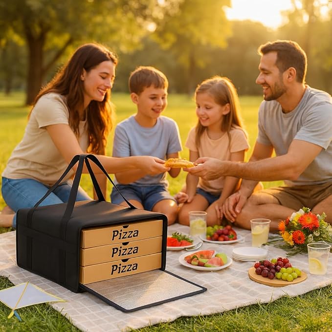 Bodaon Pizza Bags for Delivery 16" x 16" x 6" – Compact Pizza Bag Holds Up to 3 - Image 6