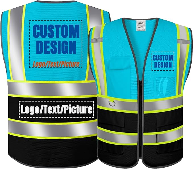 BeautyWill Custom Logo Safety Vest Class2 High Visibility Reflective Vest by BeautyWill