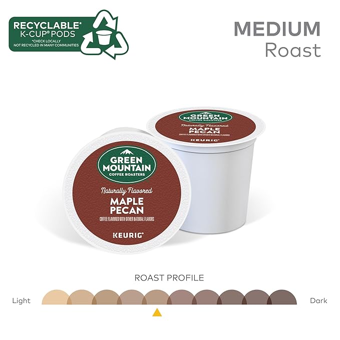 Green Mountain Coffee Roasters Maple Pecan Keurig K-Cup Pods, Light Roast Coffee - Image 4