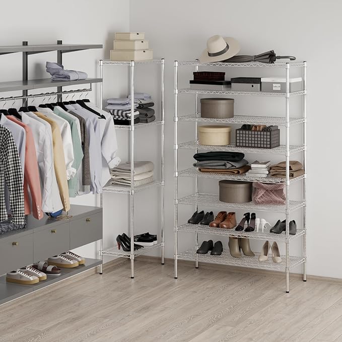 18" Deep x 42" Wide x 74" Height Wire Shelving Kit | 8-Tier | NSF Commercial - Image 4
